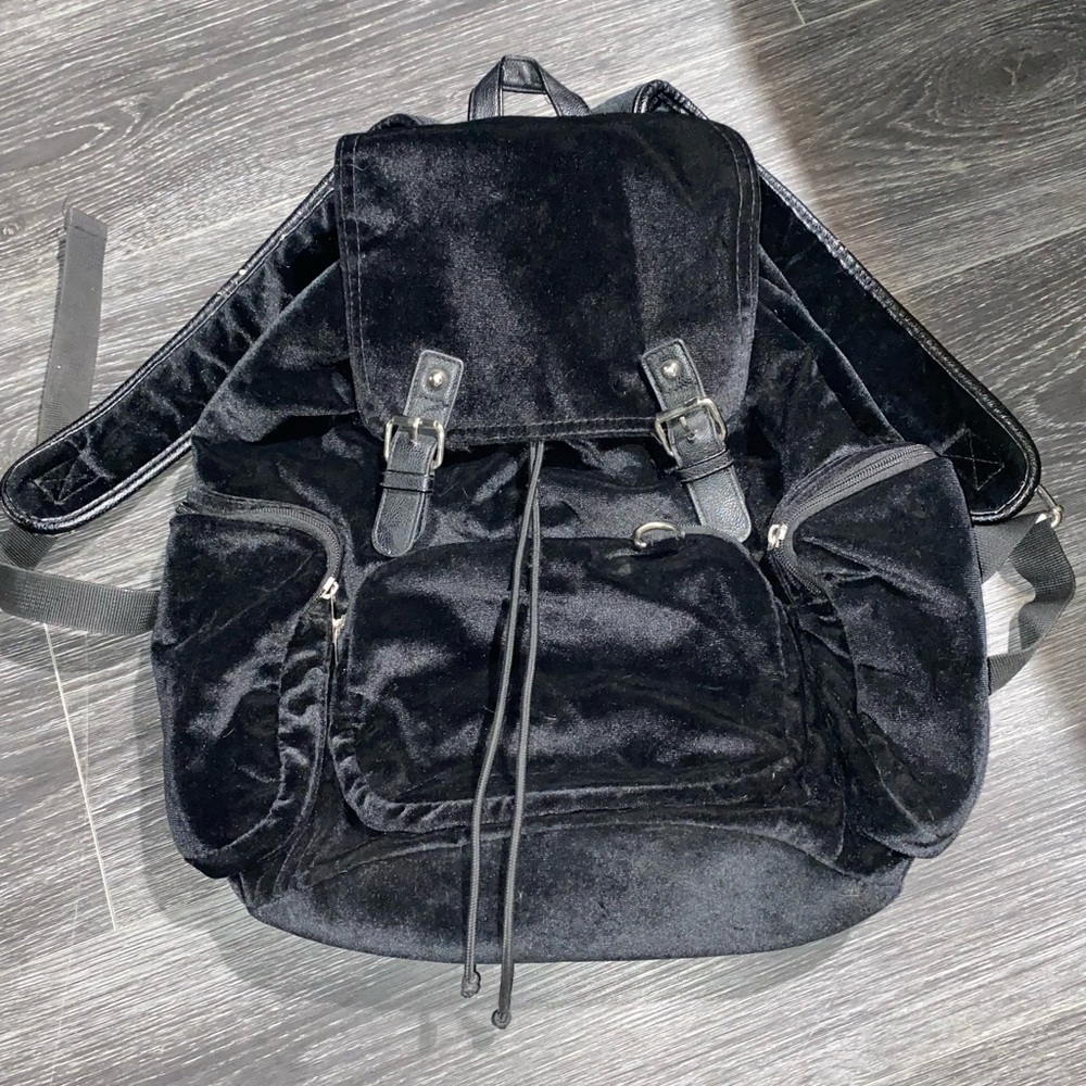 Black Velvet Backpack